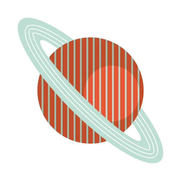 Saturn Planet Space Outer Icon — Stock Vector