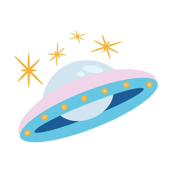 Ufo Vuelo Espacio Exterior Icono — Vector de stock