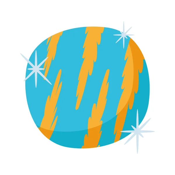 Blue Planet Space Outer Icon — 스톡 벡터