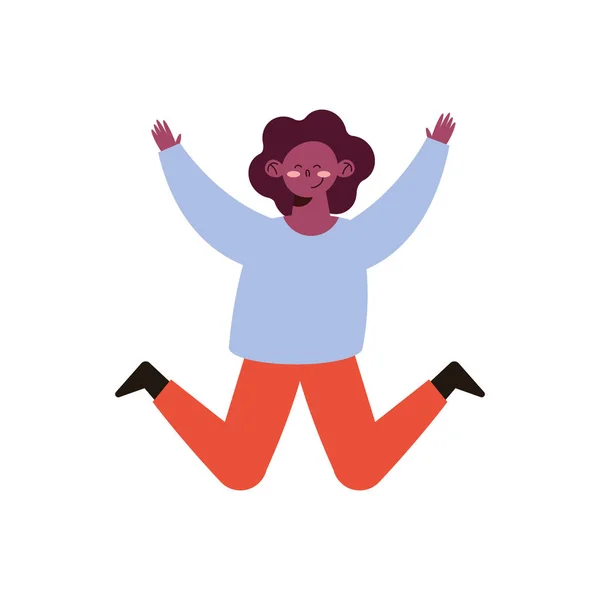 Afro Woman Avatar Character Icon — Stock vektor