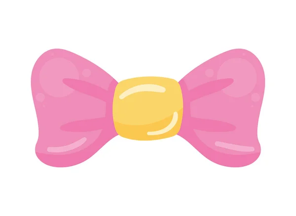 Pink Bowtie Decorative Accessory Icon — Wektor stockowy