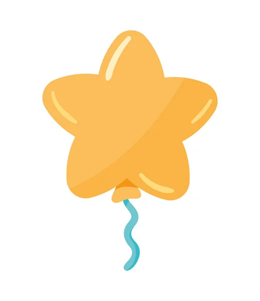 Star Balloon Helium Floating Icon — 스톡 벡터