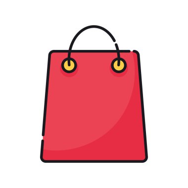 red shopping bag commercial icon