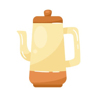 beige teapot kitchen utensil icon