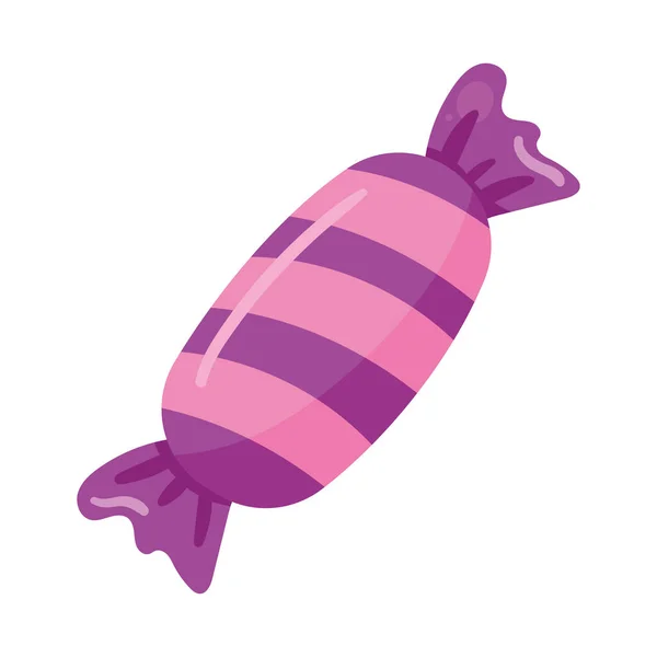 Sweet Purple Candy Isolated Icon - Stok Vektor