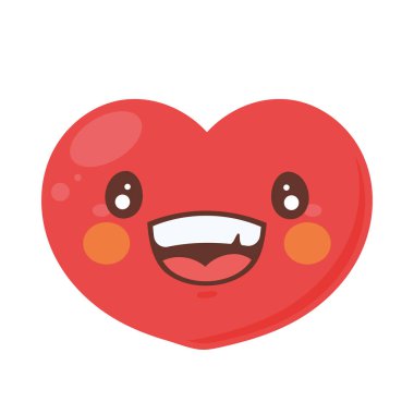 heart love emoticon isolated icon