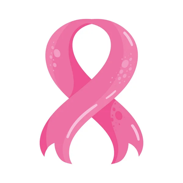 Breast Cancer Pink Ribbon Icon — Stock vektor