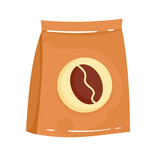 Coffee Bag Product Packing Icon — Vetor de Stock