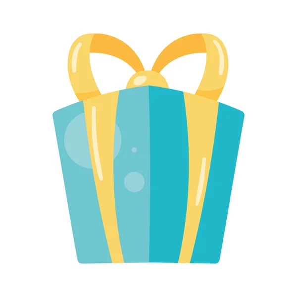 Green Birthday Gift Box Icon —  Vetores de Stock