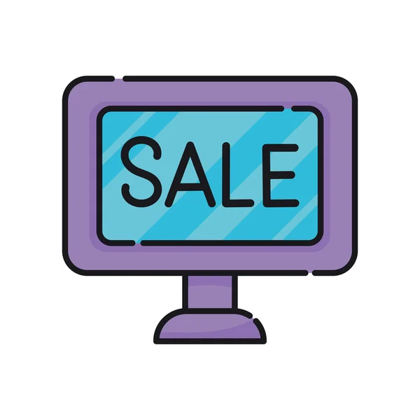 Computer Sale Word Icon — Wektor stockowy