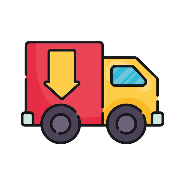 Truck Transport Vehicle Delivery Icon — Vector de stock