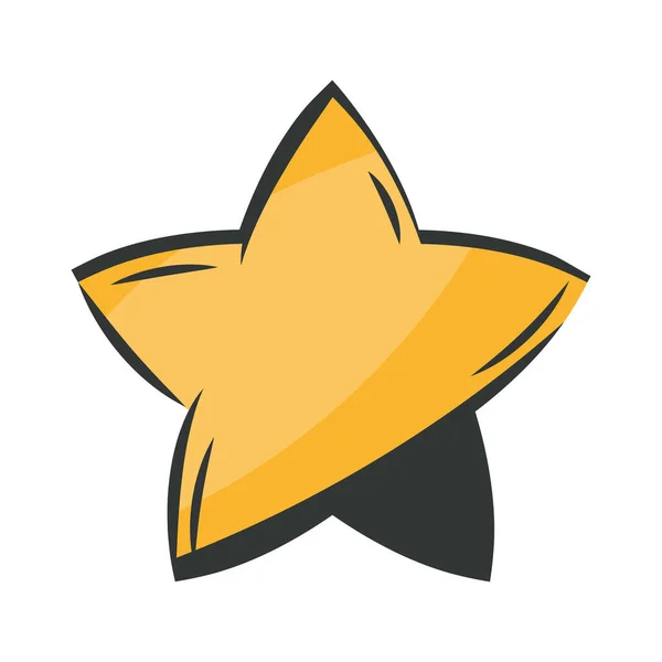 Yellow Star Space Outer Icon — Vetor de Stock