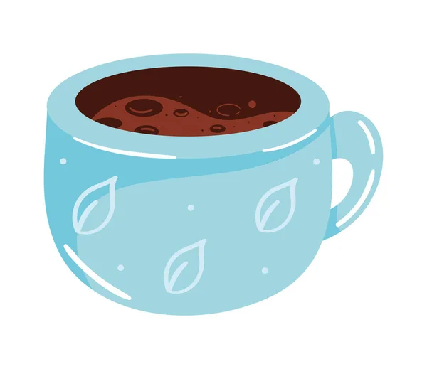 Blue Coffee Cup Drink Icon — Stock Vector