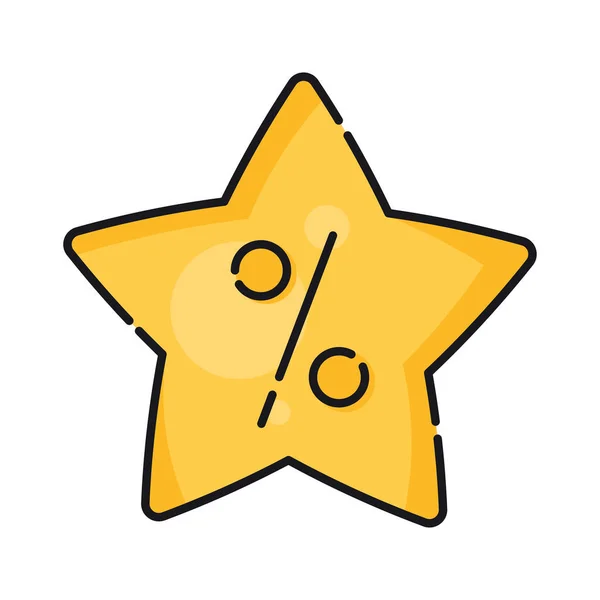 Star Percent Symbol Icon — 图库矢量图片