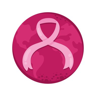 pink ribbon in earth breast cancer