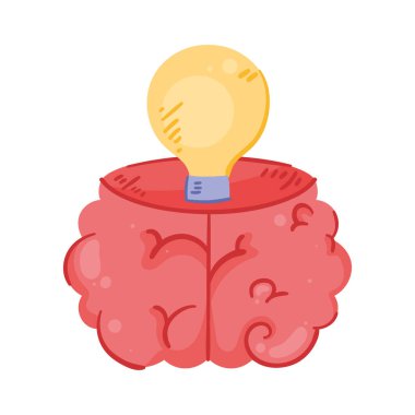 brain organ with bulb icon