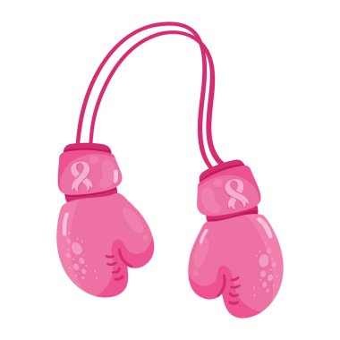 breast cancer boxing gloves icon