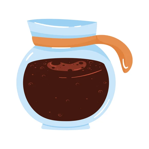 Coffee Teapot Drink Utensil Icon — Vetor de Stock