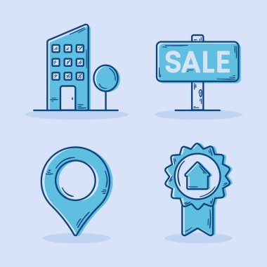 real estate set four items