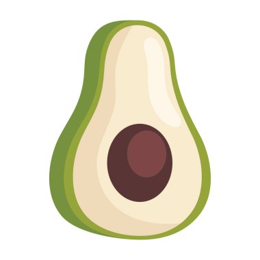 half fresh avocado healthy food