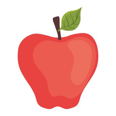 fresh red apple fruit icon