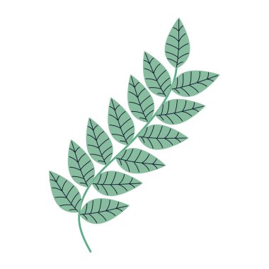 branch with leafs plant foliage nature icon