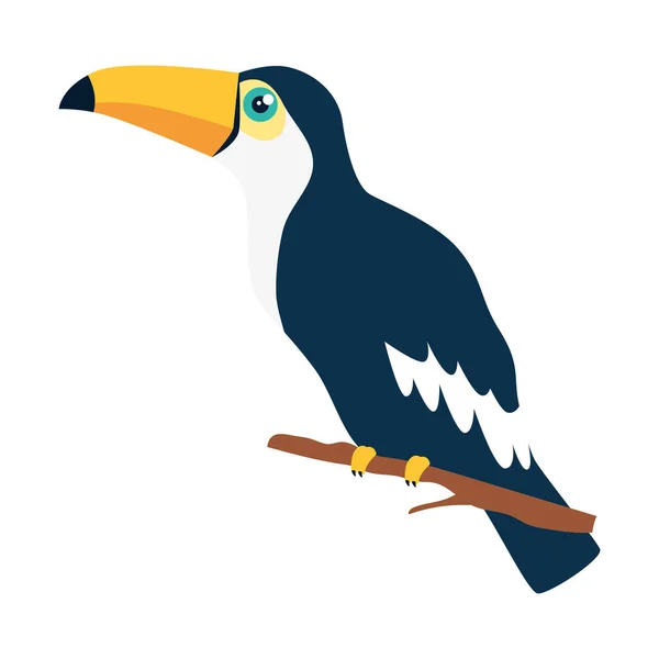 Toucan Exotic Animal Bird Icon — Vettoriale Stock