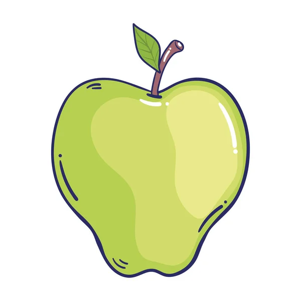Зелене Яблуко Свіжі Фрукти Значок — стоковий вектор