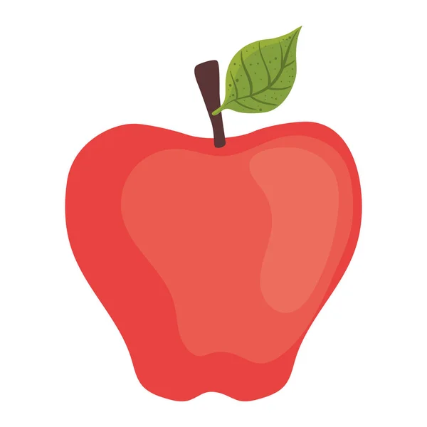 Fresh Red Apple Fruit Icon — Archivo Imágenes Vectoriales