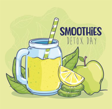 green smoothie detox day card