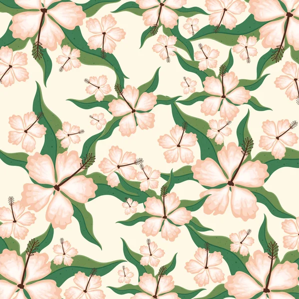 flowers and leafs jungle pattern