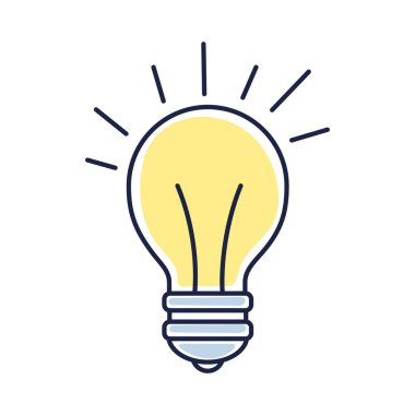 bulb light energy drawn icon