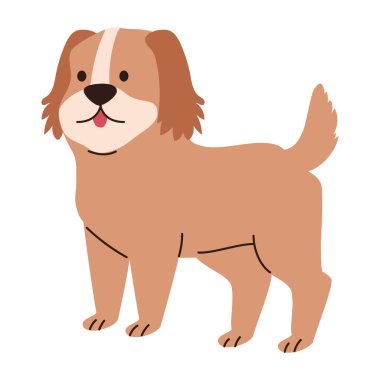 cute orange dog pet character