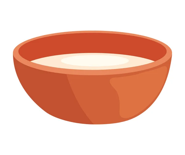 Bowl Soup Healthy Food — Stok Vektör