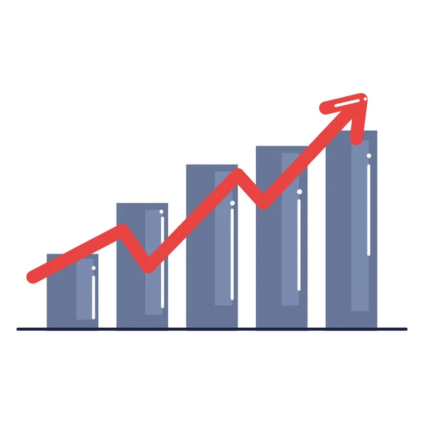 Statistics Bars Infographic Information Icon — Wektor stockowy