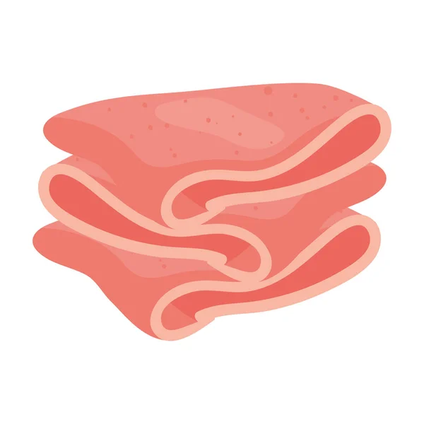 Mortadella Закуски Икона Холодного Мяса — стоковый вектор