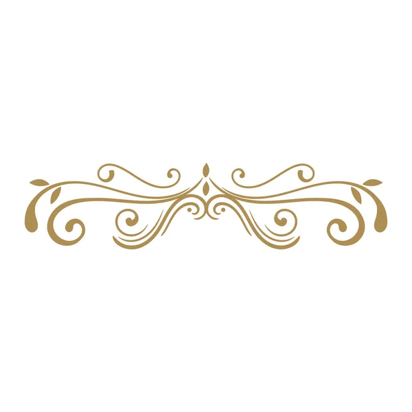 Elegant Golden Border Vintage Style Icon — Vector de stock