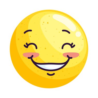 happy yellow emoticon comic character