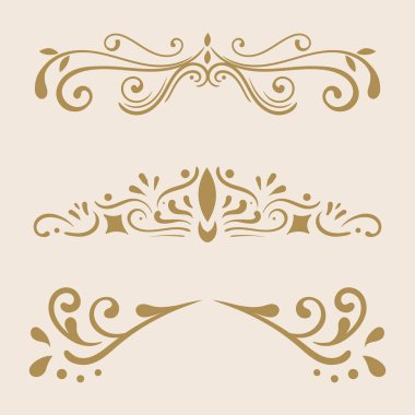 three golden borders vintage style