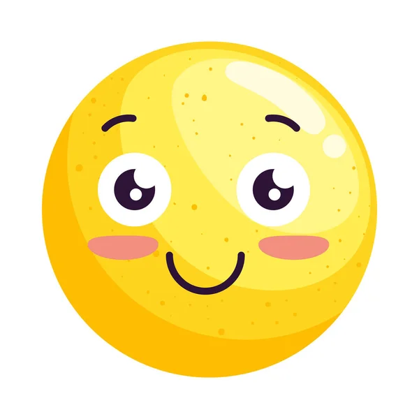 Smiling Face Emoji Isolated Icon — Stockvektor