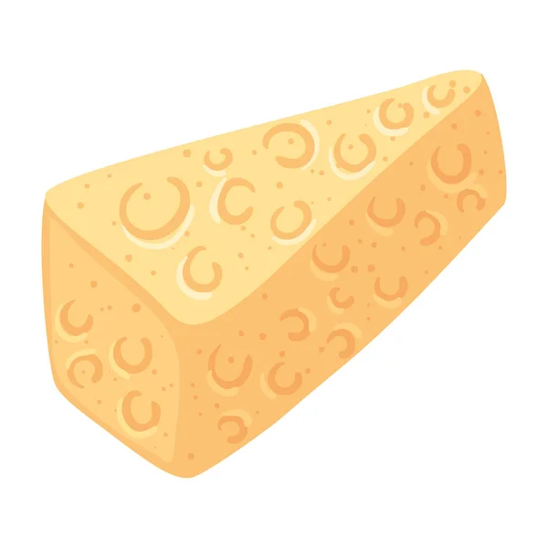 Delicious Cheese Portion Dairy Product — Vetor de Stock