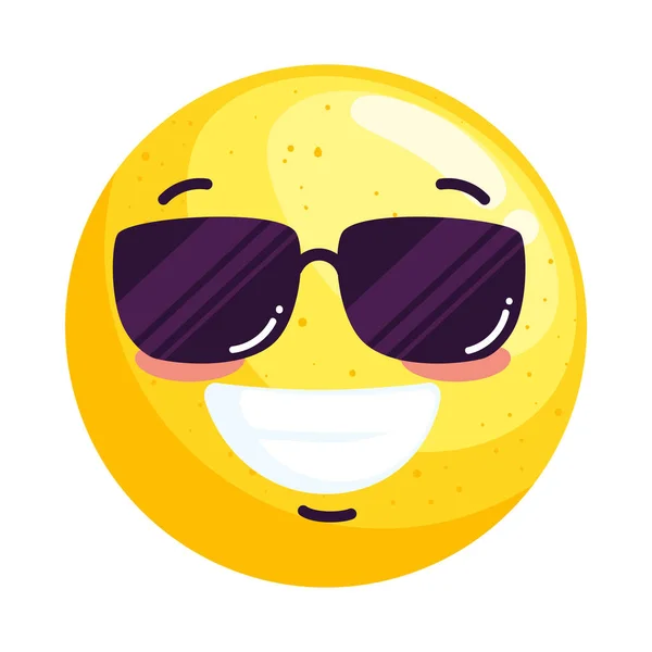 Emoji Smiling Sunglasses Icon — Image vectorielle