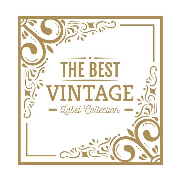 Best Vintage Label Collection Poster — Vector de stock