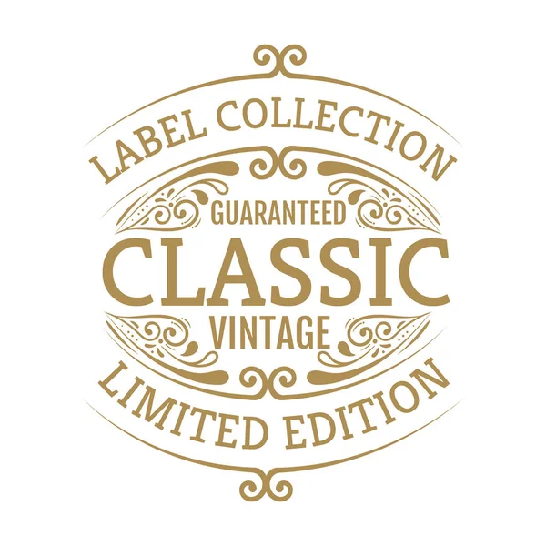 Limited Edition Golden Label Icon — Stock Vector