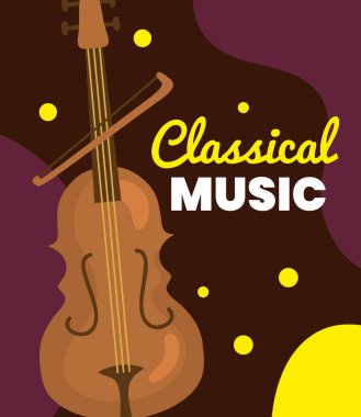 classic music poster with fiddle