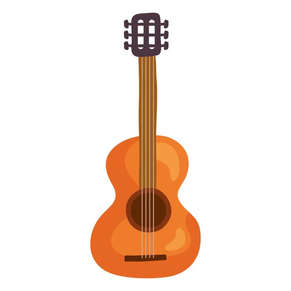 Guitar Instrument Musical Icon Isolated — Vector de stock