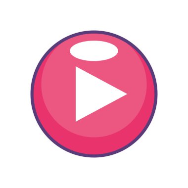 red play button interfase icon