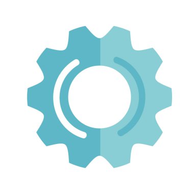 blue gear cog setting machine icon