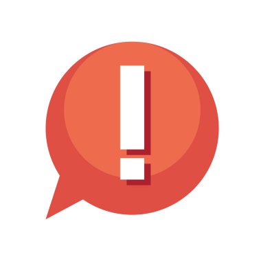 speech bubble with alert symbol