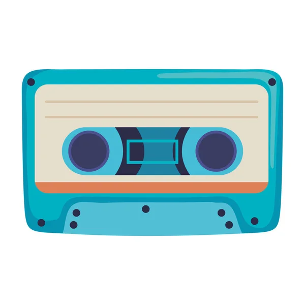 Cassette Musical Retro Isolated Icon — Vector de stock